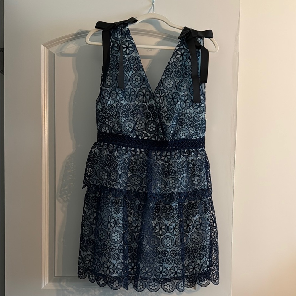 Floral Deep V Mini Dress - Picture 2 of 9